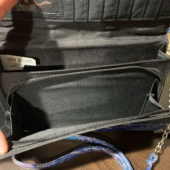 Nicole by Nicole Miller Wallet Convertible Clutch Crossbody Zipper Purse - Picture 8 of 11